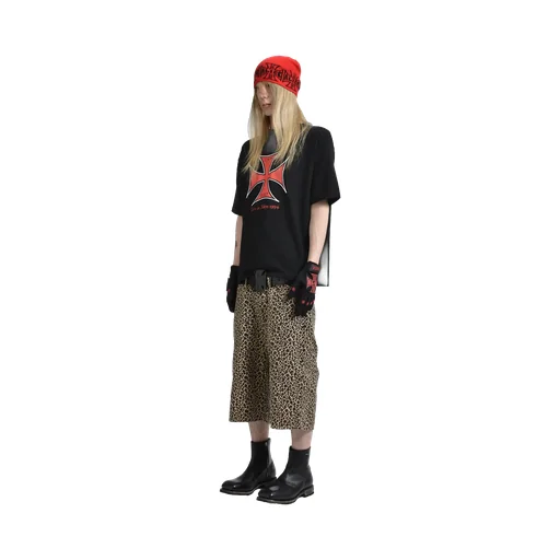Jacuard Chopper Beanie / Red