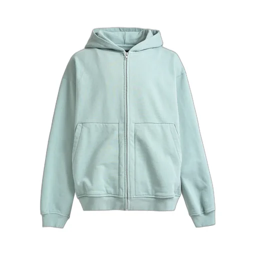 Newrich Wide Zip Up Hoodie / Tiffany