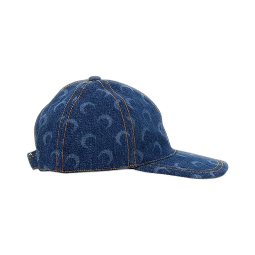 Marine Serre Moon Laser Denim Baseball Cap