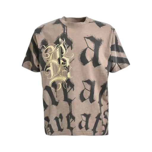 Suicide Black Letterd Logo Tee / Dust