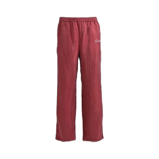 Script Logo Satin Pants / Wine