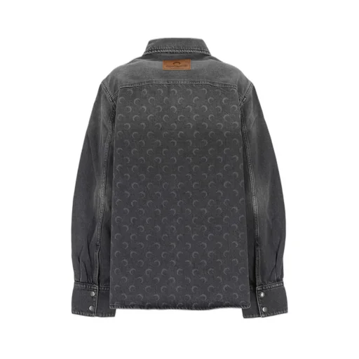 Marine Serre Long-Sleeved Denim Shirt