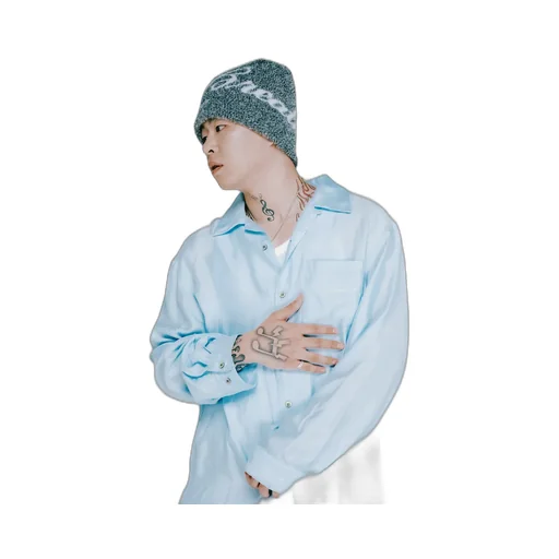 Script Logo Satin Shirt / Ice