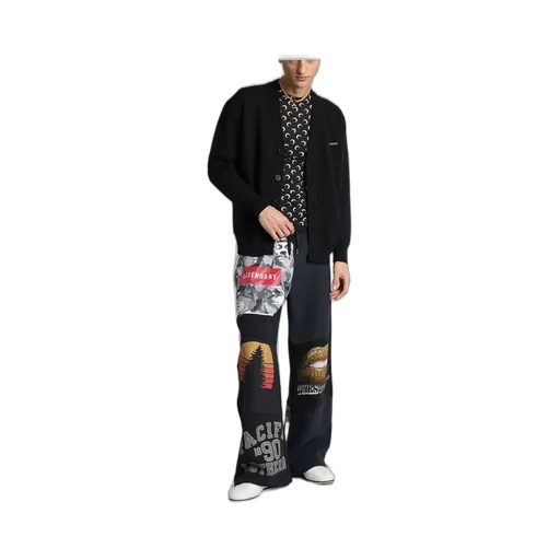 Marine Serre V-Neck Knitted Cardigan