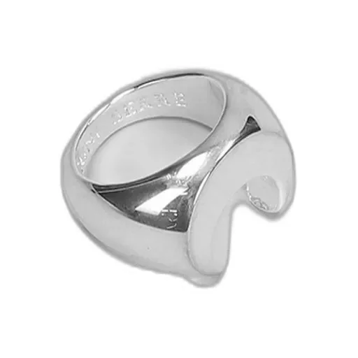 Marine Serre Logo Engraved Ring