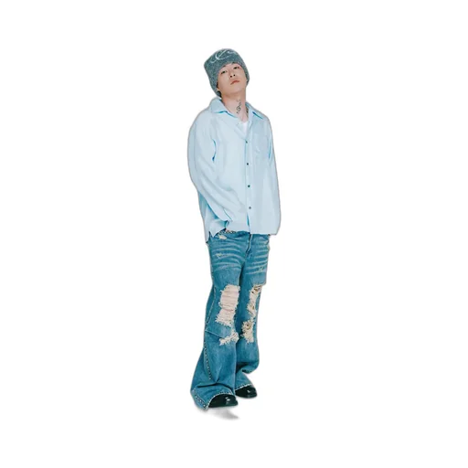 Script Logo Satin Shirt / Ice