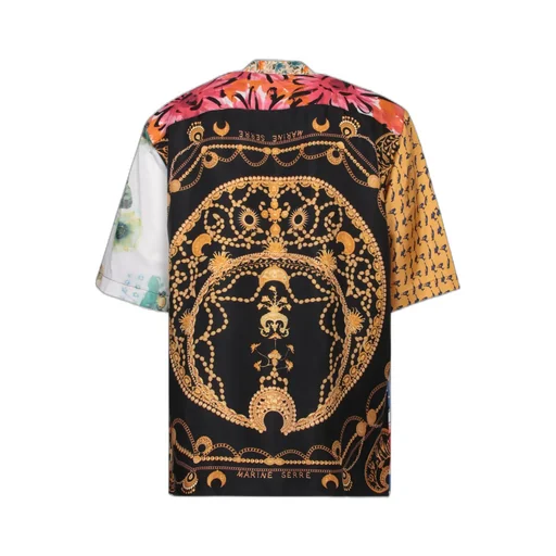 Marine Serre Patchwork Bowling Shirt