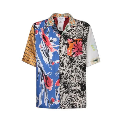 Marine Serre Patchwork Bowling Shirt