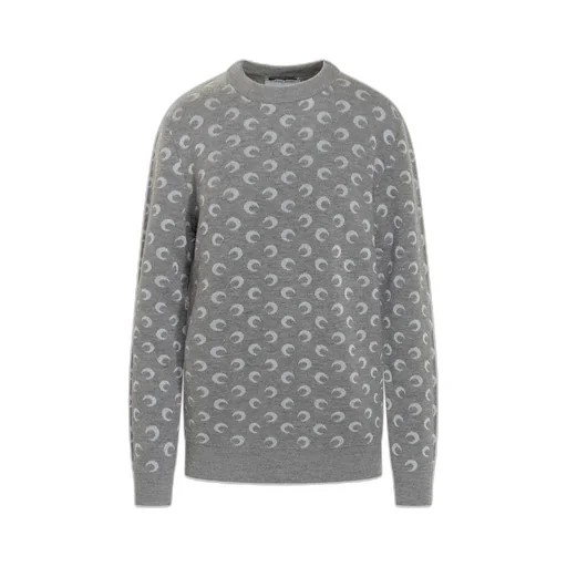 Marine Serre Moon Jacquard Crewneck Knitted Jumper