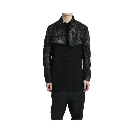 Coated Denim Blouson / Black