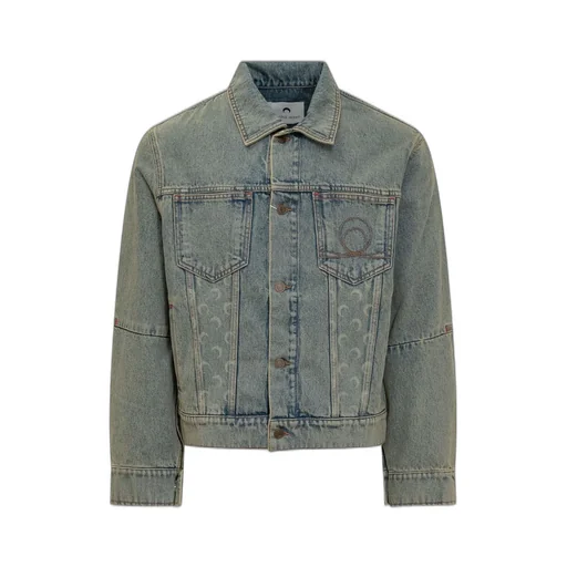 Marine Serre Moon Laser Denim Trucker Jacket