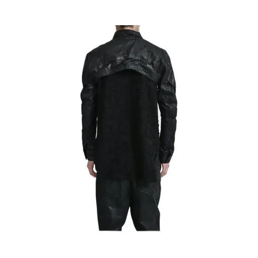 Coated Denim Blouson / Black
