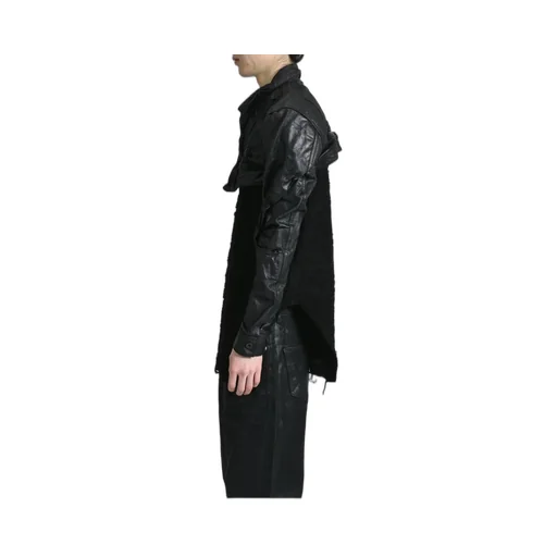 Coated Denim Blouson / Black