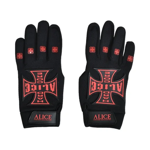 Moto Couture Gloves / Black Red