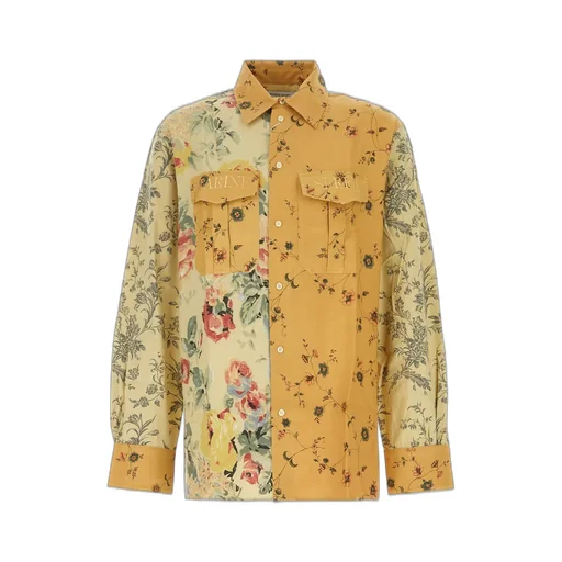 Marine Serre Floral Printed Long Sleeved Shirt