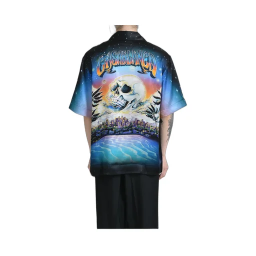 Short Sleeve Cuban Collar Shirt / Blk