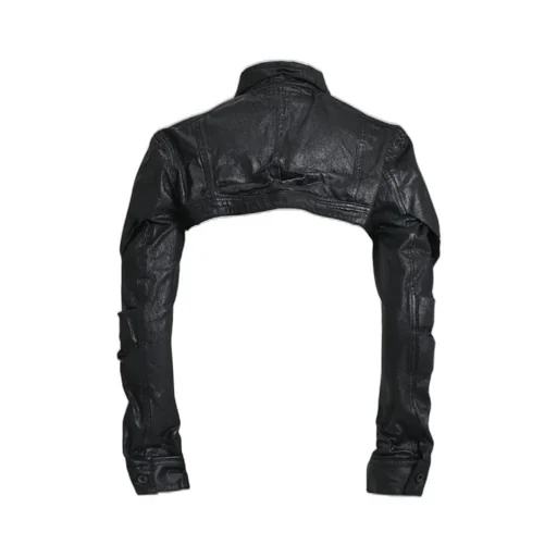 Coated Denim Blouson / Black