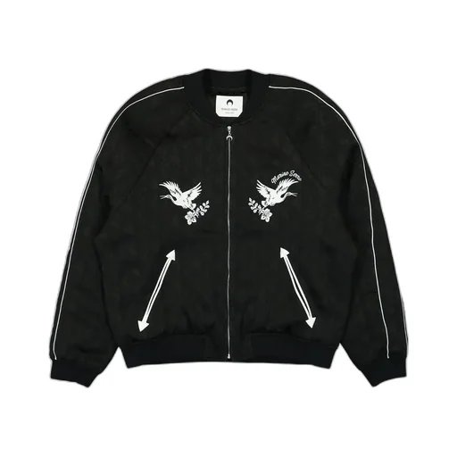 Marine Serre Motif Embroidered Bomber Jacket
