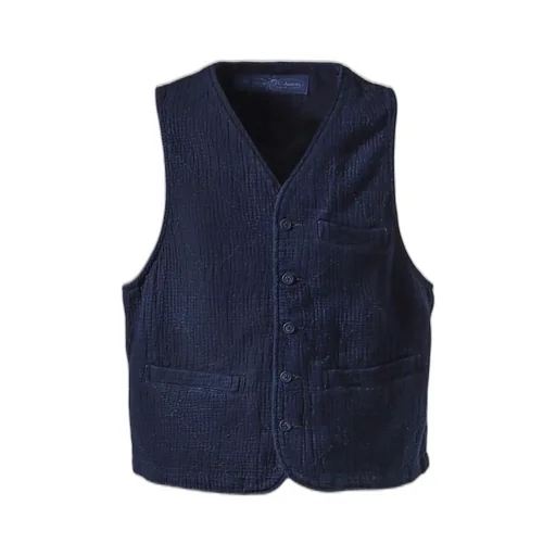 New Sashiko Light 3Piece Katsu Vest / Blu