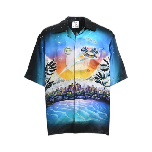 Short Sleeve Cuban Collar Shirt / Blk