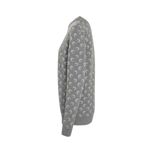Marine Serre Moon Jacquard Crewneck Knitted Jumper