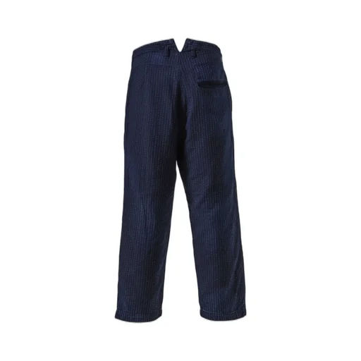 Sashiko Stripe French Wide Pants / Blu