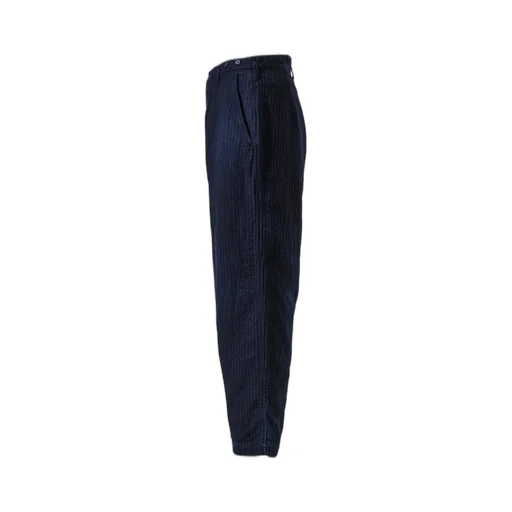 Sashiko Stripe French Wide Pants / Blu