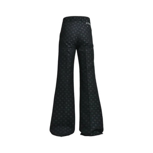 Ma Quad Jacquard Creased Flare / Blk