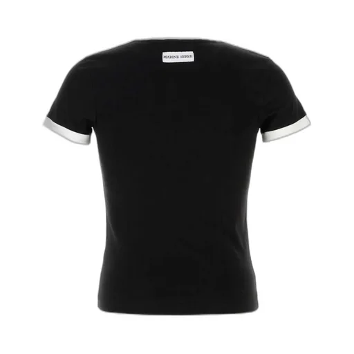 Marine Serre Logo Detailed Crewneck T-Shirt