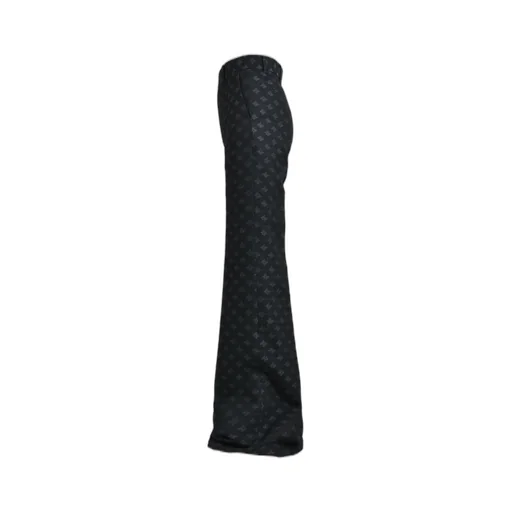 Ma Quad Jacquard Creased Flare / Blk