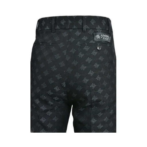 Ma Quad Jacquard Creased Flare / Blk