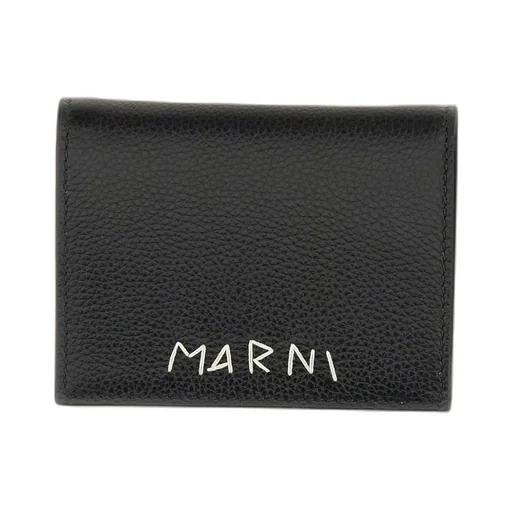 Marni Logo Embroidered Bi-Fold Wallet