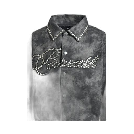 Shine Studs Varsity Jacket / Blk