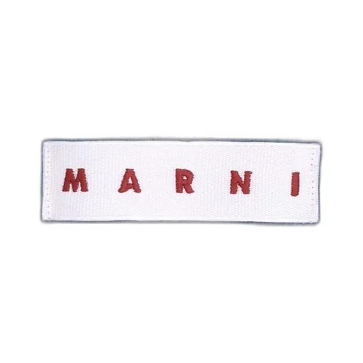 Marni Logo Patch Fringed Scarf