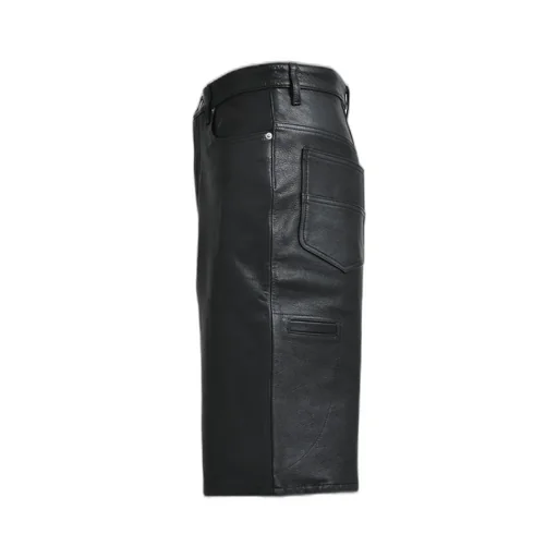 Newrich Leather Shorts / Black