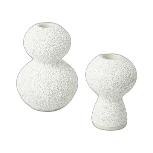 Marloe Marloe Pair Of Lava Bone Candle Holders