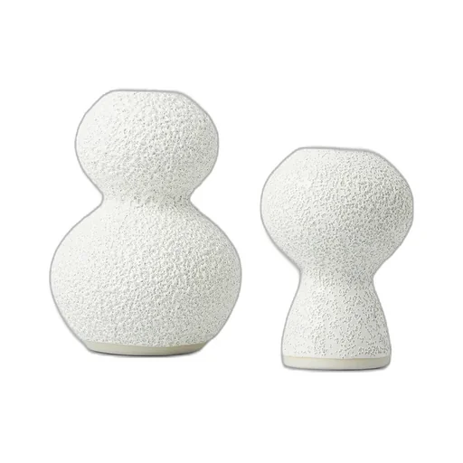 Marloe Marloe Pair Of Lava Bone Candle Holders