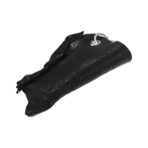 Lighter Holder Necklace / Blk Leather
