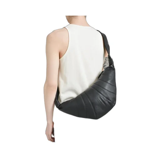 Medium Croissant Bag / Black
