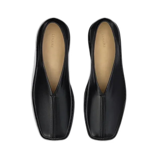 Flat Piped Slippers / Black
