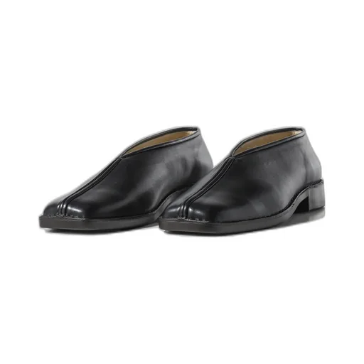Flat Piped Slippers / Black