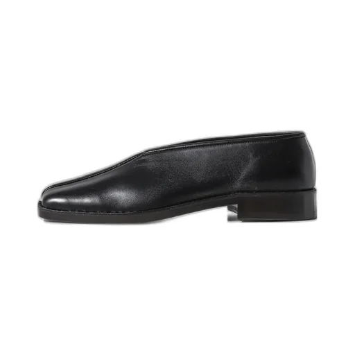 Flat Piped Slippers / Black