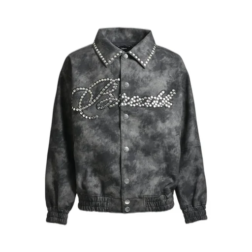 Shine Studs Varsity Jacket / Blk