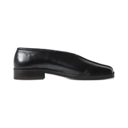 Flat Piped Slippers / Black