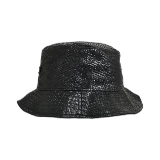 Faux Leather Hat / Crocodile