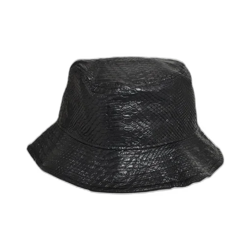 Faux Leather Hat / Crocodile