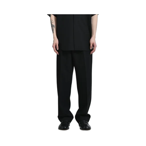 Single Pleat Eternal Trousers /Blk