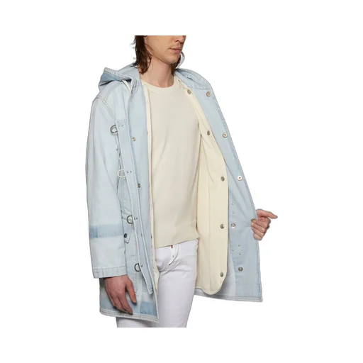 Maison Margiela Drawstring Hooded Denim Jacket