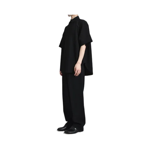 Single Pleat Eternal Trousers /Blk
