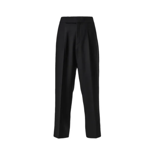 Single Pleat Eternal Trousers /Blk